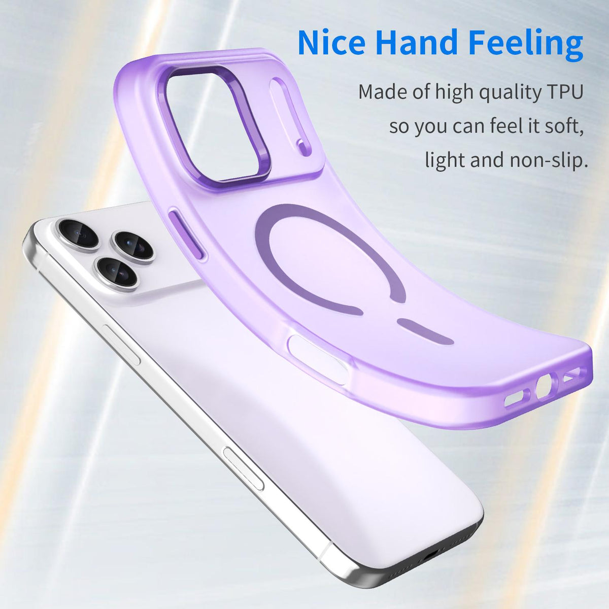 For iPhone 18 Pro Max MagSafe Frosted Translucent TPU + PC Full Coverage Phone Case - Dark Purple - EDA006083729D