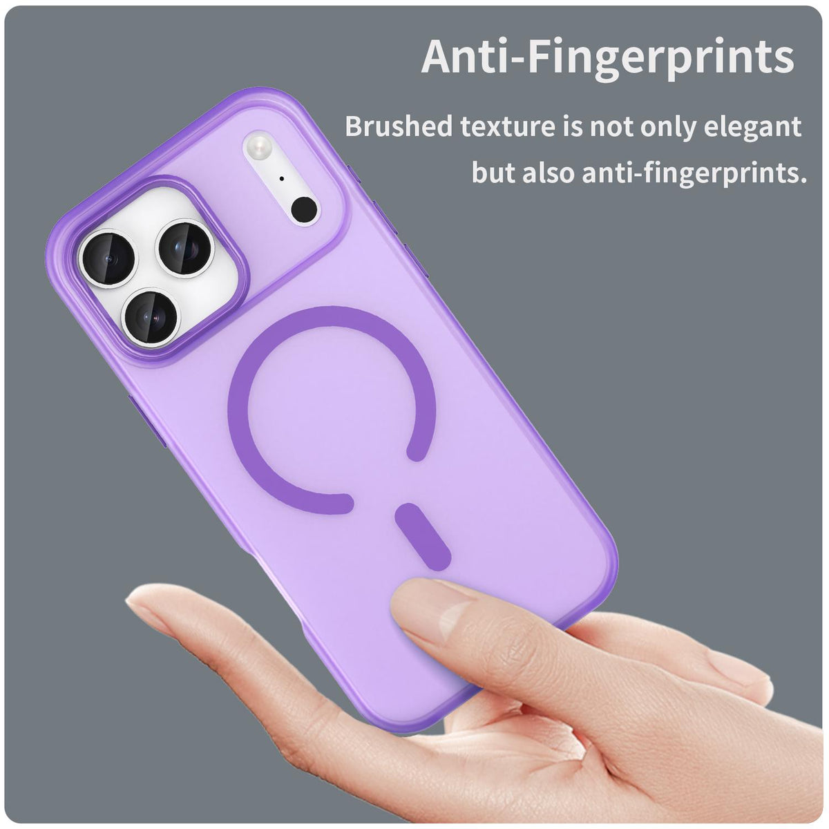 For iPhone 18 Pro Max MagSafe Frosted Translucent TPU + PC Full Coverage Phone Case - Dark Purple - EDA006083729D