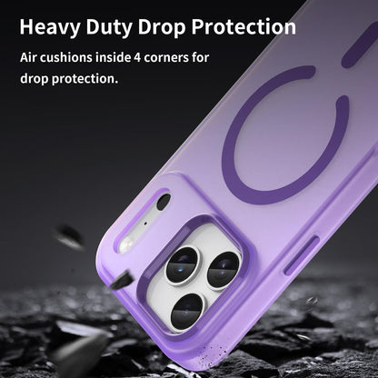 For iPhone 18 Pro Max MagSafe Frosted Translucent TPU + PC Full Coverage Phone Case - Dark Purple - EDA006083729D