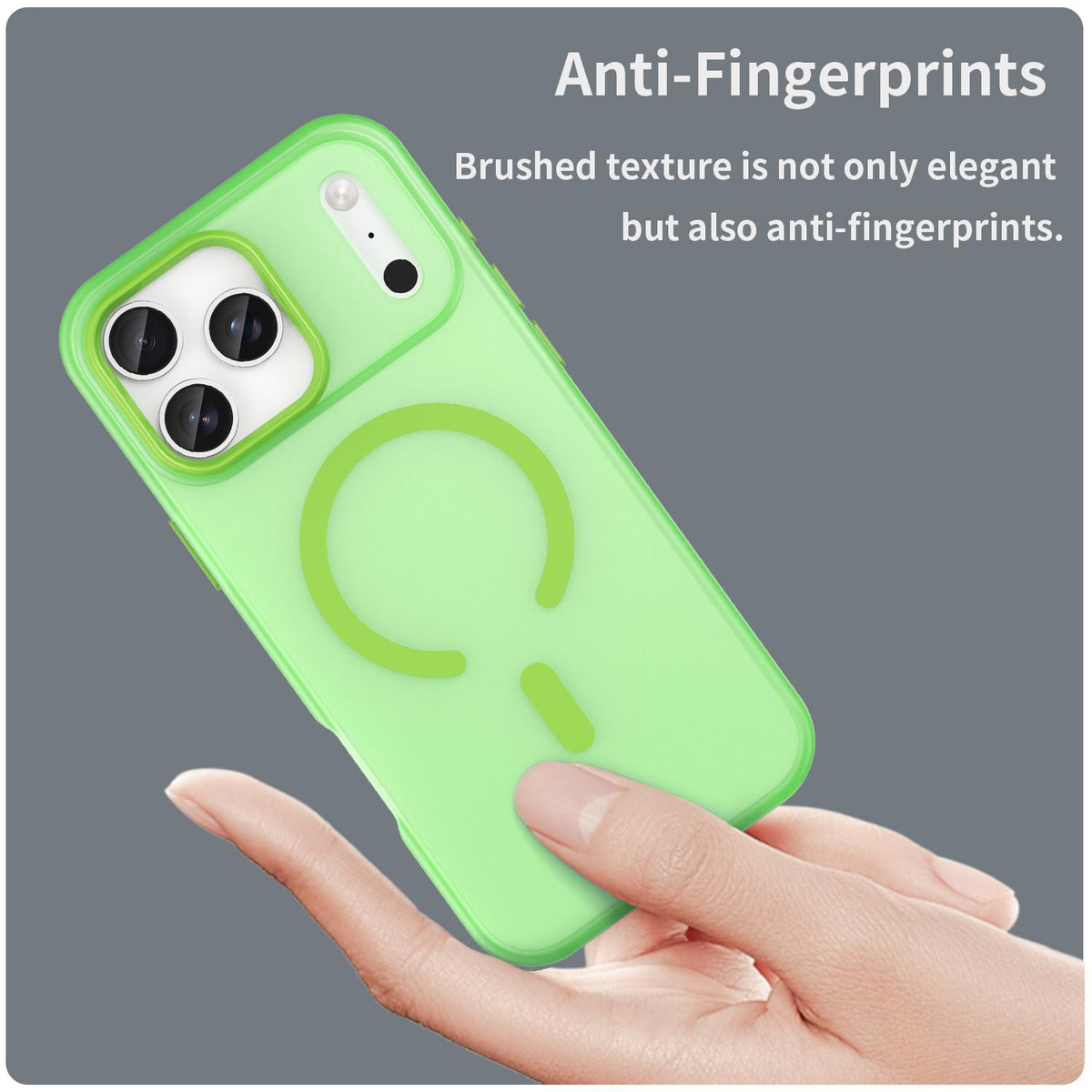 For iPhone 18 Pro Max MagSafe Frosted Translucent TPU + PC Full Coverage Phone Case - Green - EDA006083729F