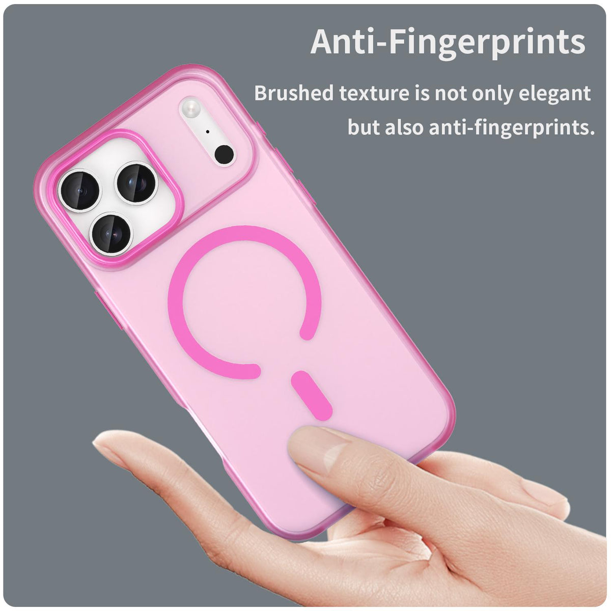 For iPhone 18 Pro Max MagSafe Frosted Translucent TPU + PC Full Coverage Phone Case - Pink - EDA006083729G