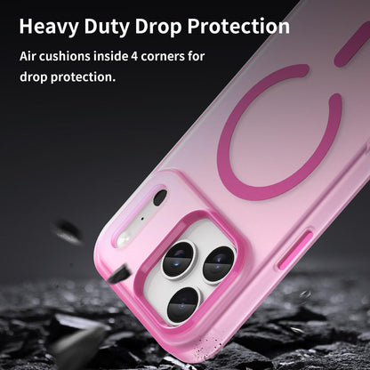For iPhone 18 Pro Max MagSafe Frosted Translucent TPU + PC Full Coverage Phone Case - Pink - EDA006083729G