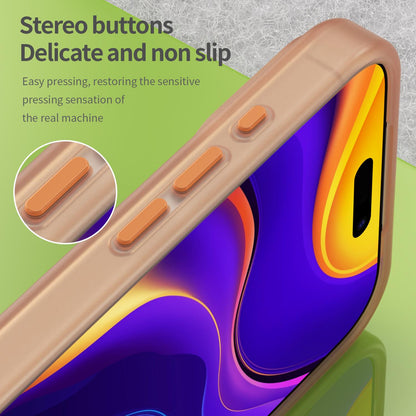 For iPhone 18 Pro Max MagSafe Frosted Translucent TPU + PC Full Coverage Phone Case - Orange - EDA006083729I