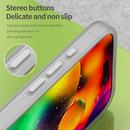 For iPhone 18 MagSafe Frosted Translucent TPU + PC Full Coverage Phone Case - White - EDA006083730B