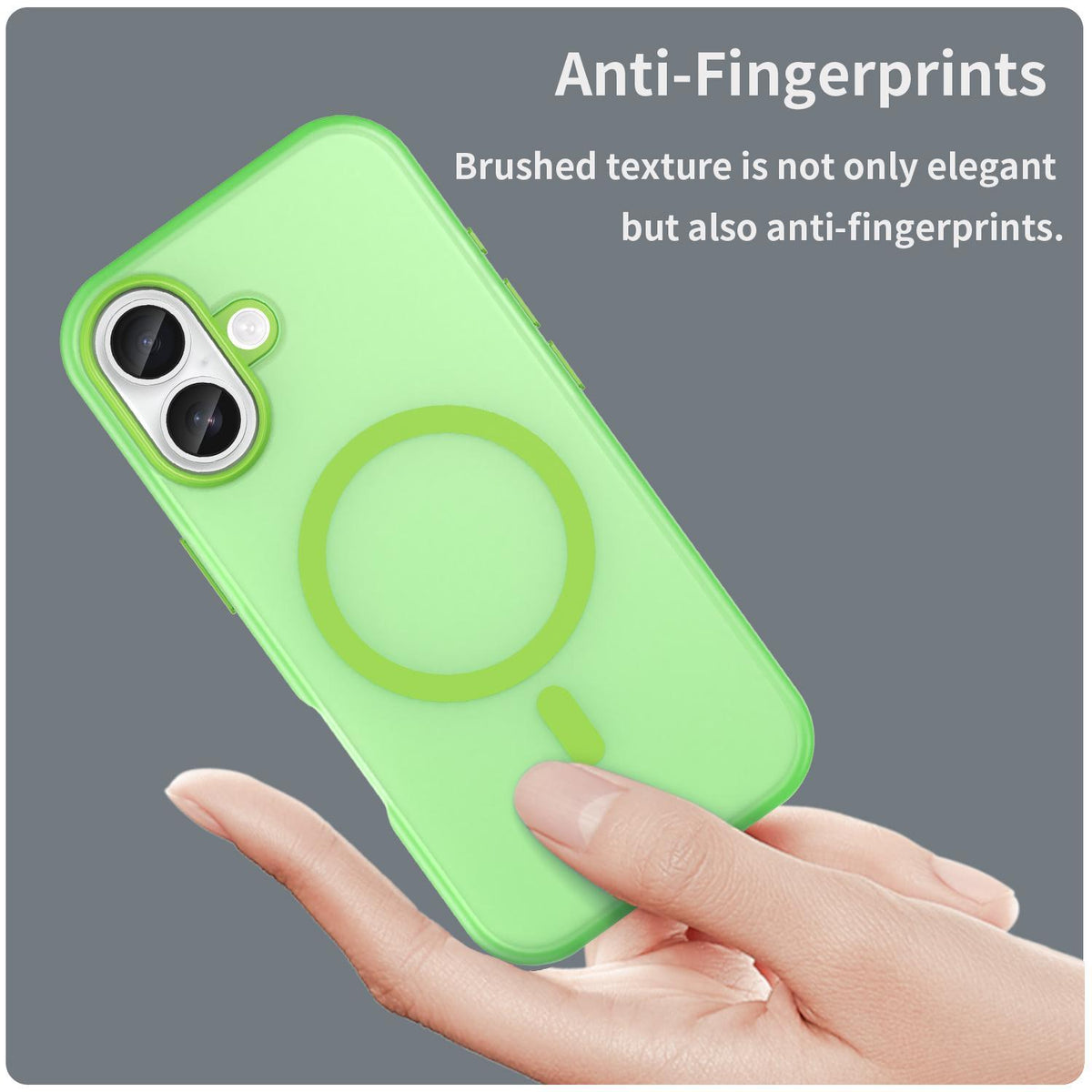 For iPhone 18 MagSafe Frosted Translucent TPU + PC Full Coverage Phone Case - Green - EDA006083730F
