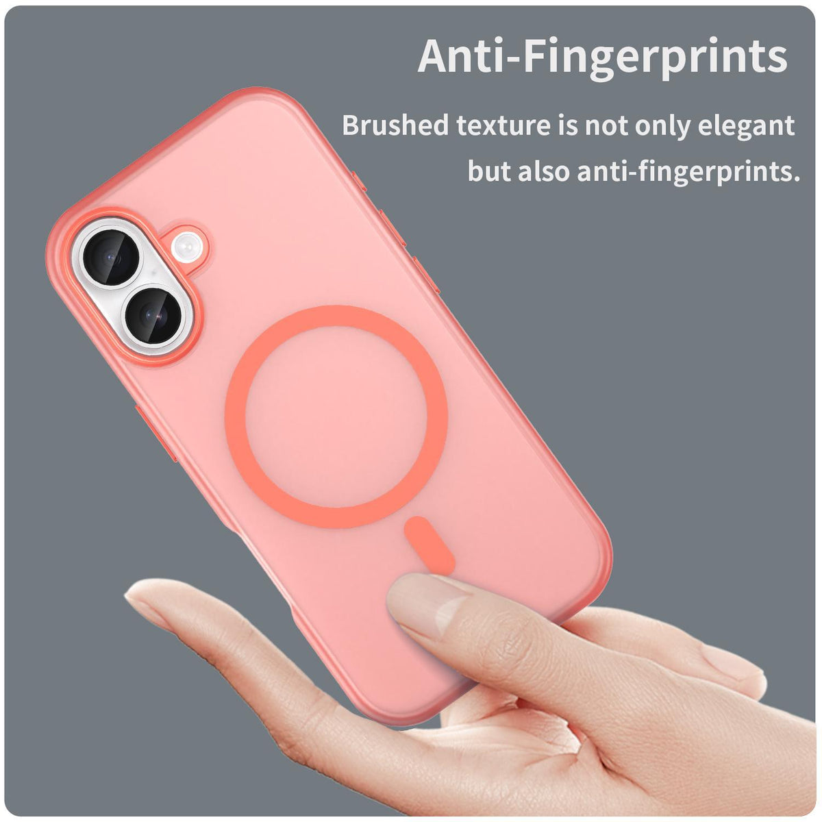 For iPhone 18 MagSafe Frosted Translucent TPU + PC Full Coverage Phone Case - Red - EDA006083730H