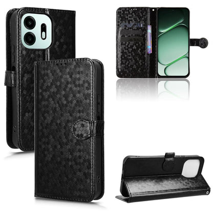 For OnePlus N6 4G Honeycomb Dot Texture Leather Phone Case - Black - EDA006105415A