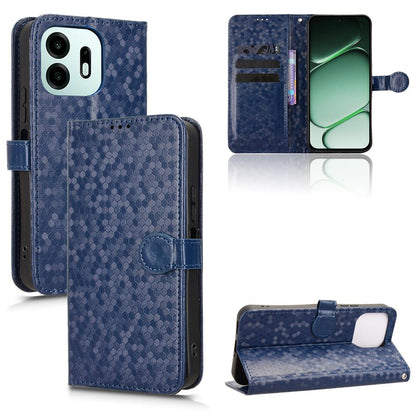 For OnePlus N6 4G Honeycomb Dot Texture Leather Phone Case - Blue - EDA006105415C