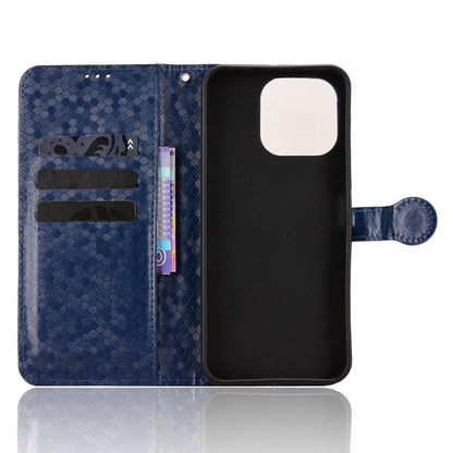 For OnePlus N6 4G Honeycomb Dot Texture Leather Phone Case - Blue - EDA006105415C