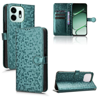 For OnePlus N6 4G Honeycomb Dot Texture Leather Phone Case - Green - EDA006105415D