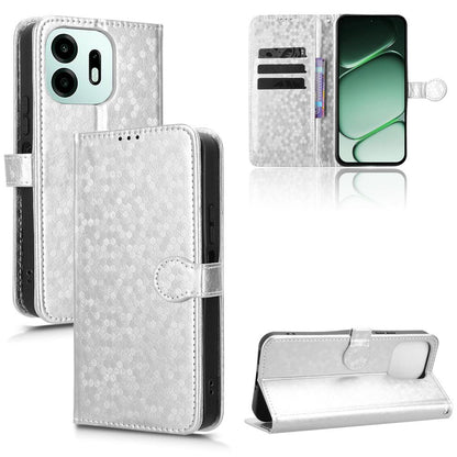 For OnePlus N6 4G Honeycomb Dot Texture Leather Phone Case - Silver - EDA006105415E