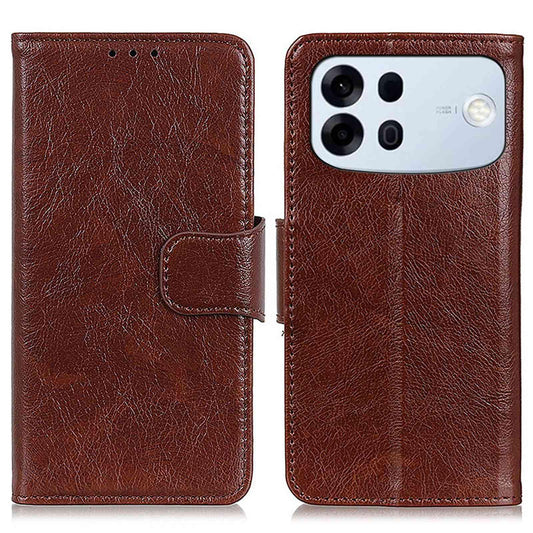 For OPPO A7 Pro Max 5G Nappa Texture Horizontal Flip Leather Phone Case(Brown)