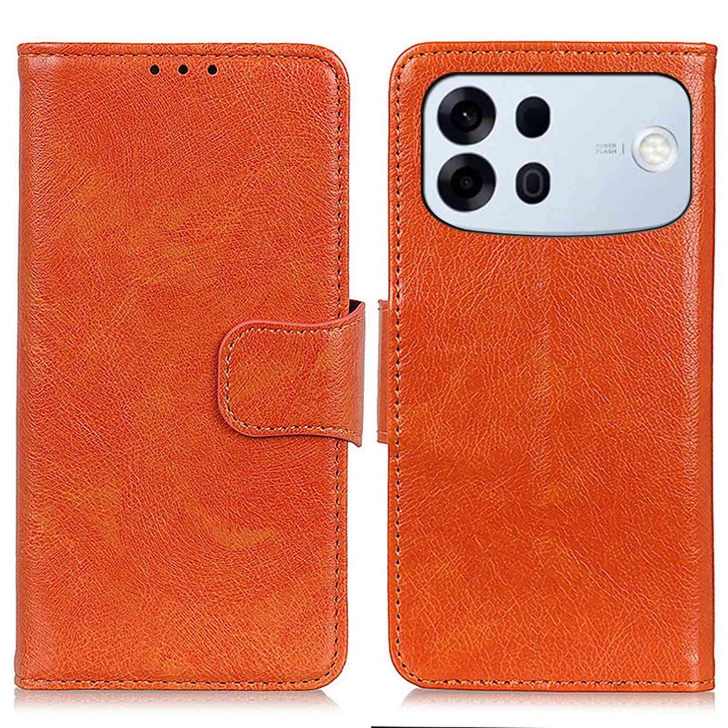 For OPPO A7 Pro Max 5G Nappa Texture Horizontal Flip Leather Phone Case(Orange)