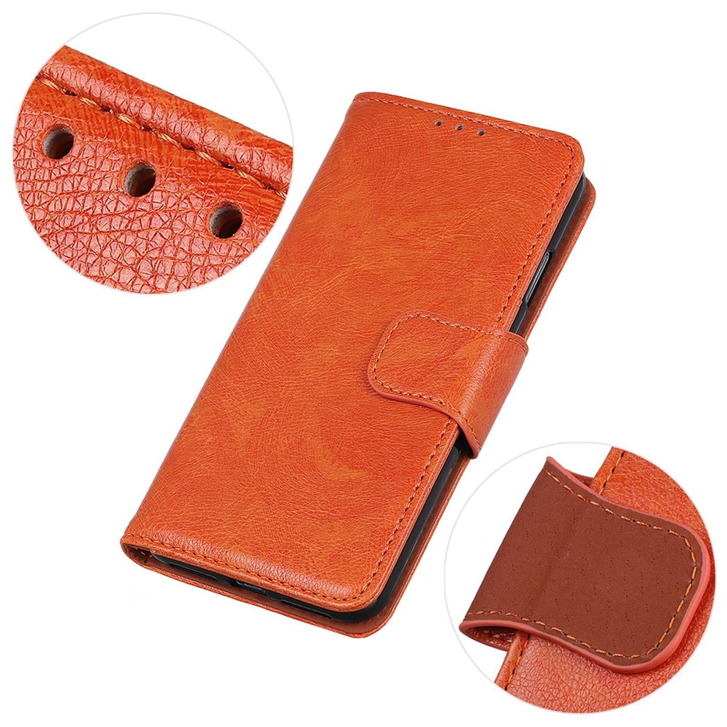 For OPPO A7 Pro Max 5G Nappa Texture Horizontal Flip Leather Phone Case(Orange)