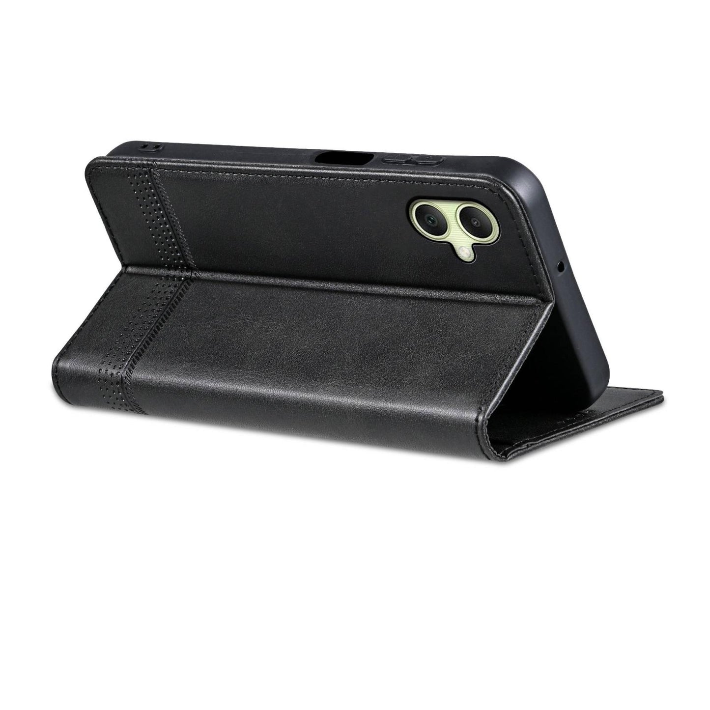 For Galaxy A08 5G/A07 5G AZNS Magnetic Calf Texture Flip Leather Phone Case(Black)