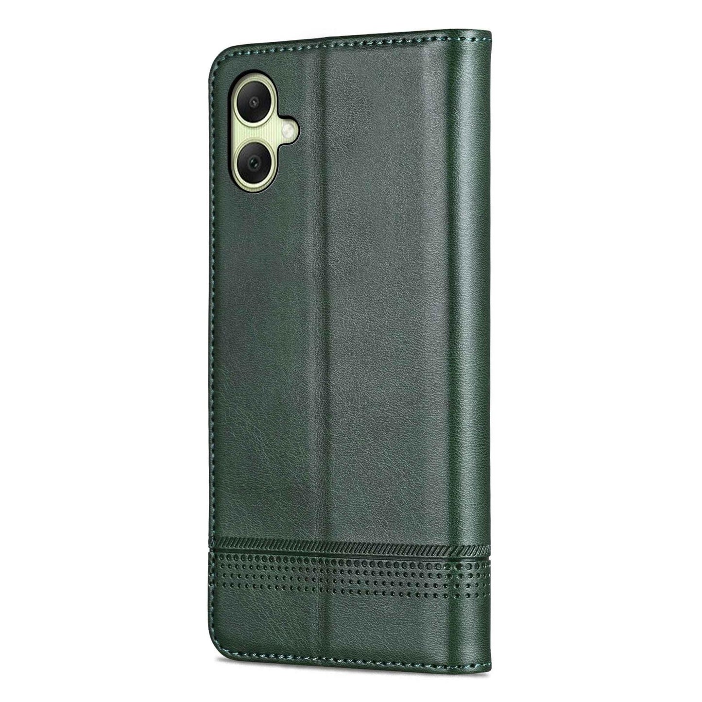 For Galaxy A08 5G/A07 5G AZNS Magnetic Calf Texture Flip Leather Phone Case(Dark Green)