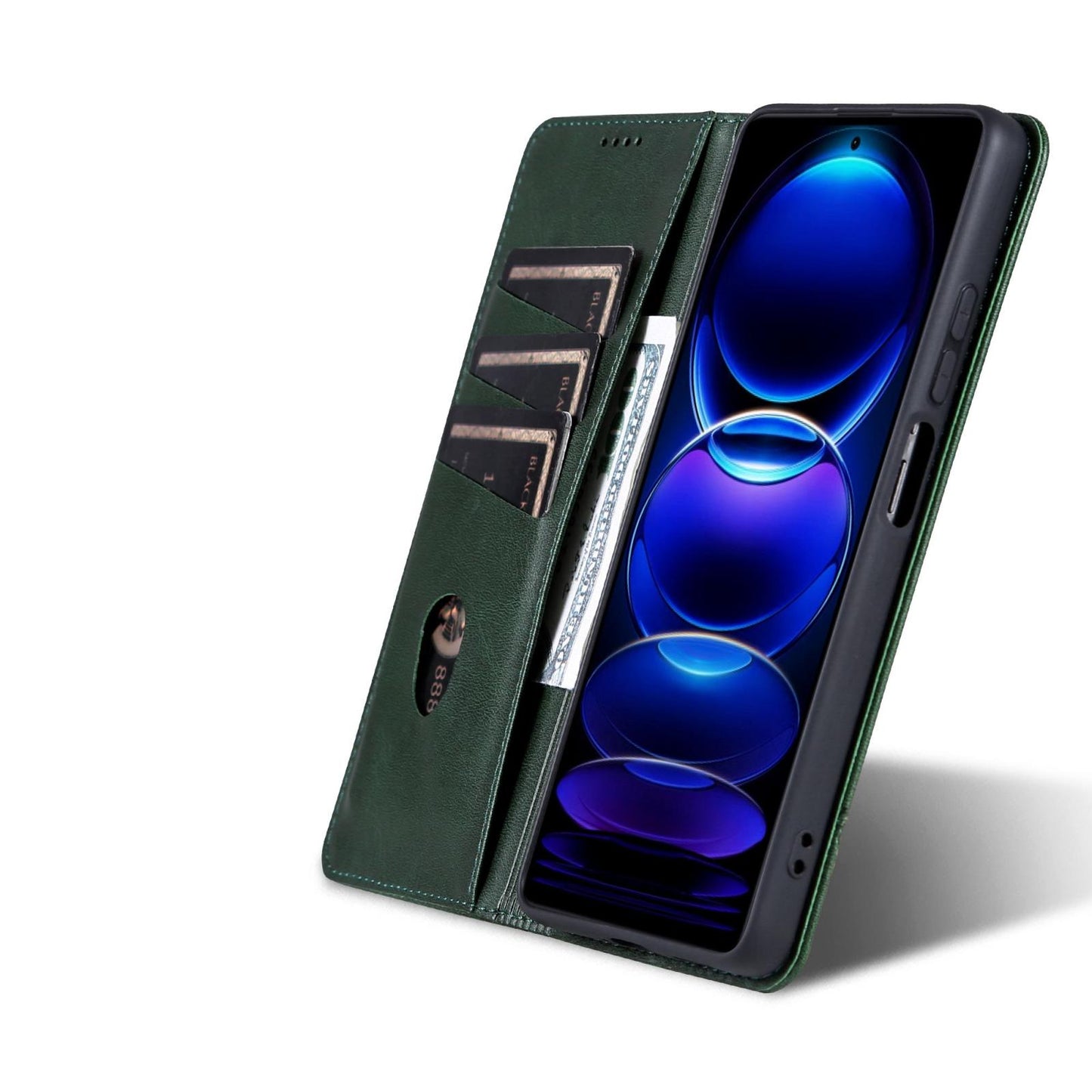 For Galaxy A08 5G/A07 5G AZNS Magnetic Calf Texture Flip Leather Phone Case(Dark Green)