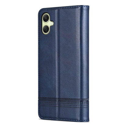 For Galaxy A08 5G/A07 5G AZNS Magnetic Calf Texture Flip Leather Phone Case(Dark Blue)