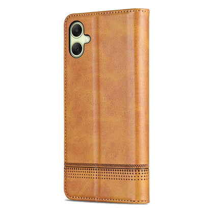 For Galaxy A08 5G/A07 5G AZNS Magnetic Calf Texture Flip Leather Phone Case(Light Brown)