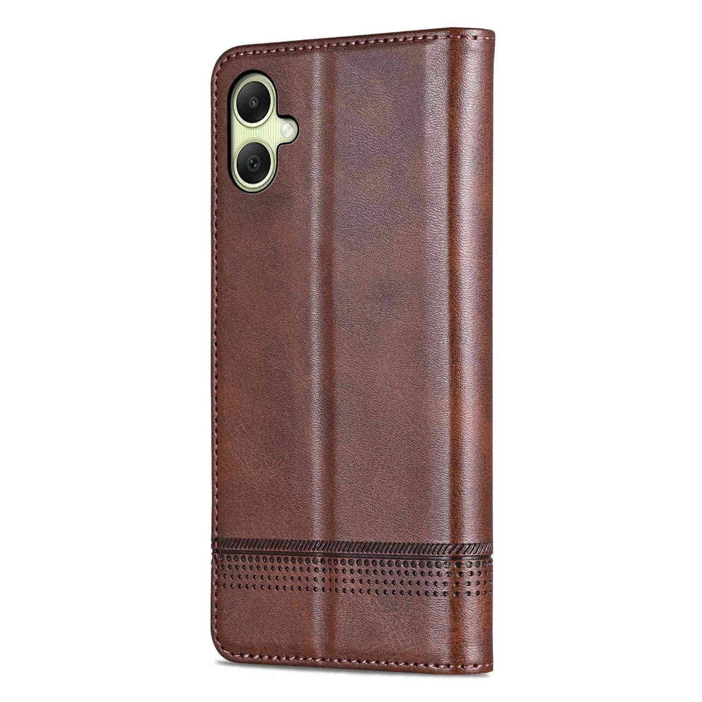For Galaxy A08 5G/A07 5G AZNS Magnetic Calf Texture Flip Leather Phone Case(Dark Brown)