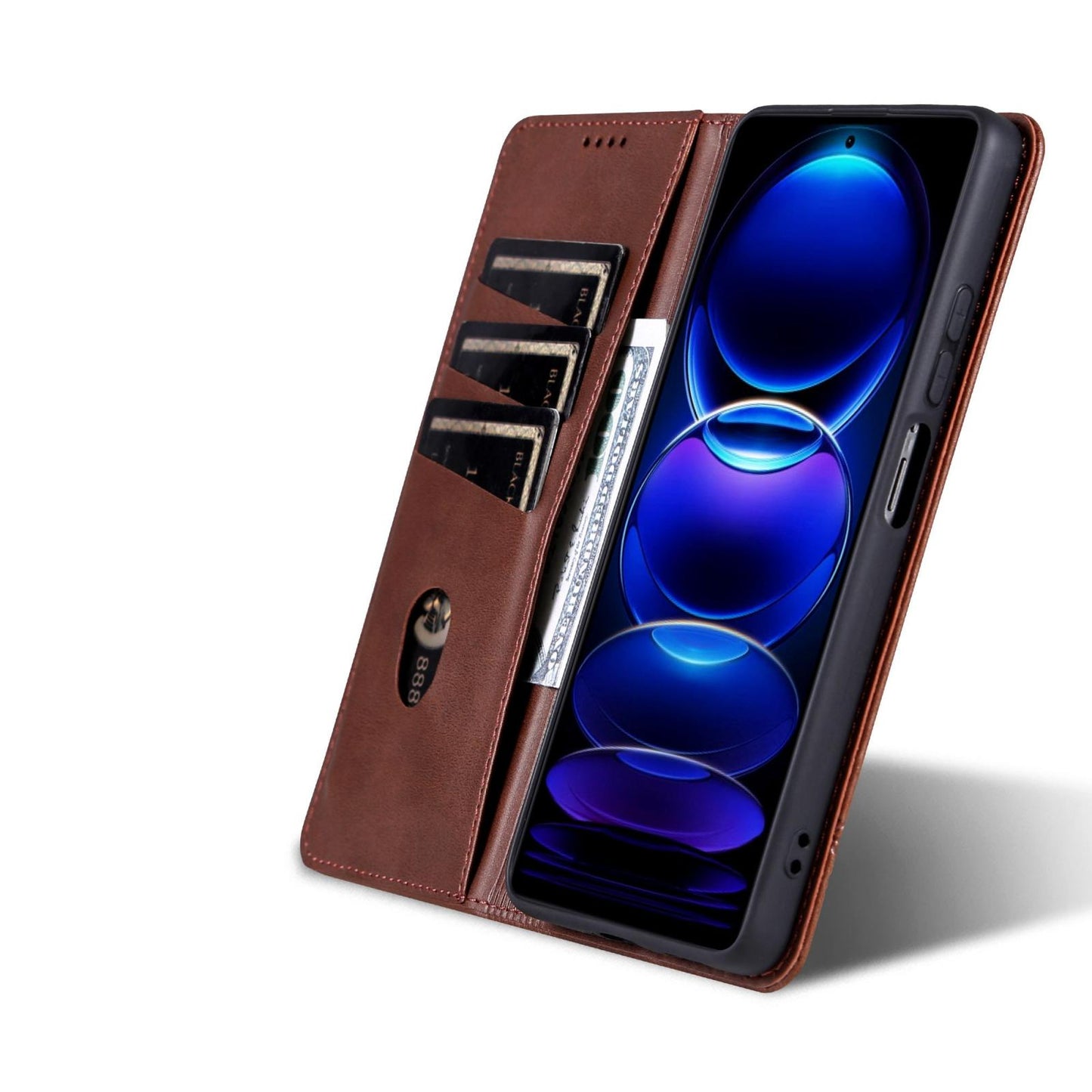 For Galaxy A08 5G/A07 5G AZNS Magnetic Calf Texture Flip Leather Phone Case(Dark Brown)
