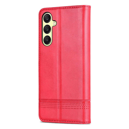 For Galaxy A18 5G/A17 5G AZNS Magnetic Calf Texture Flip Leather Phone Case(Red)