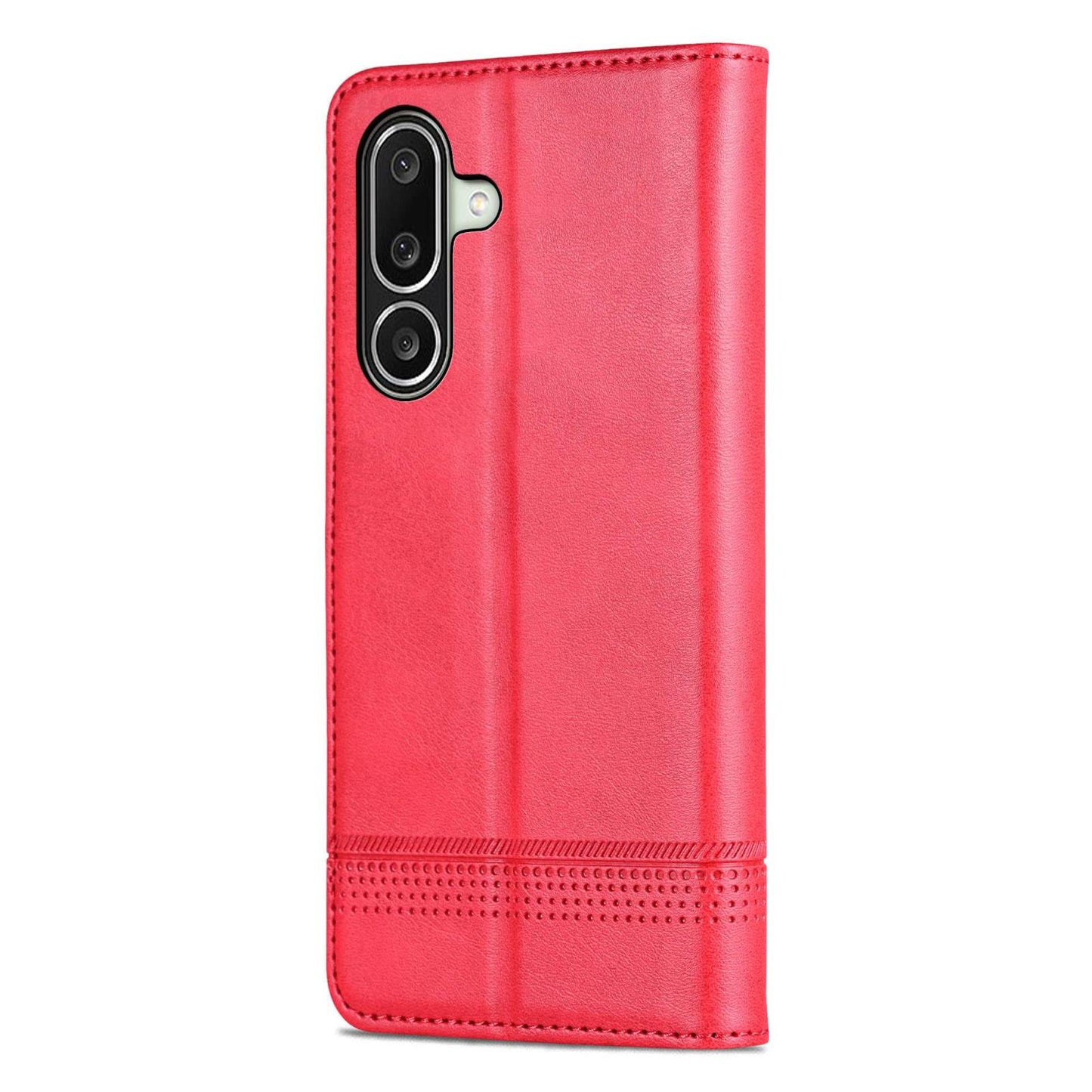 For Galaxy A27 5G AZNS Magnetic Calf Texture Flip Leather Phone Case(Red)