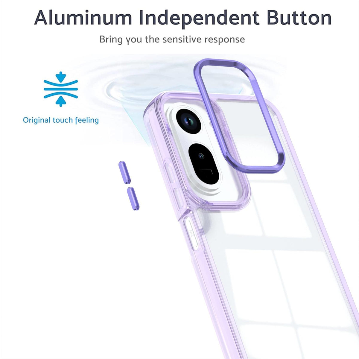 For Redmi A7 Pro 4G / 5G Shine High Transparency Acrylic Phone Case - Purple - EDA006219605A