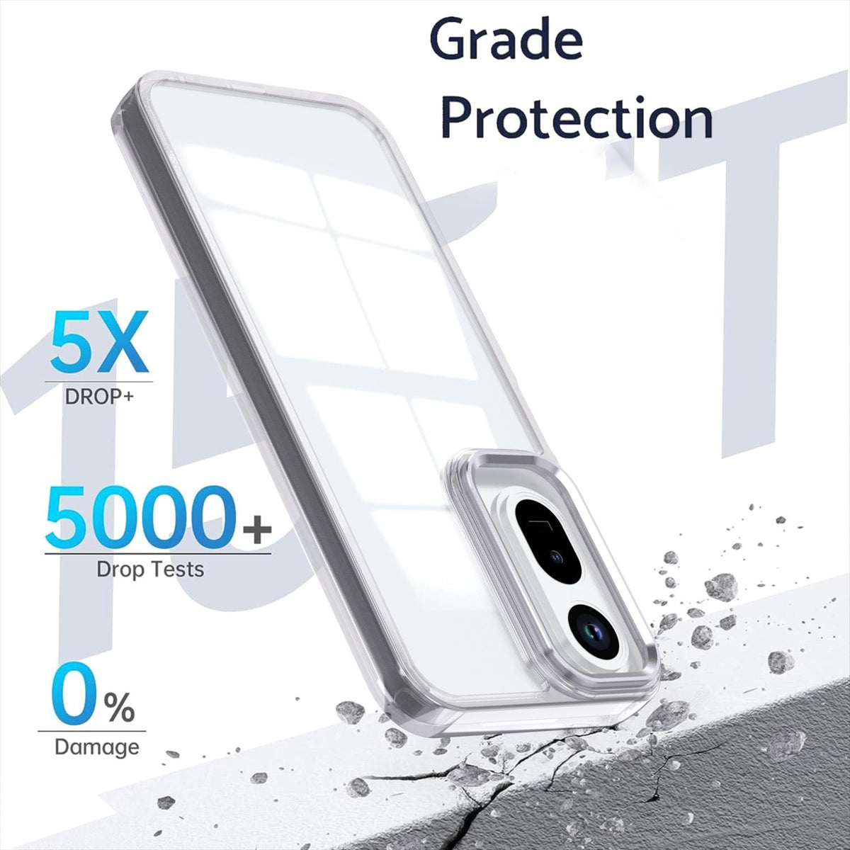 For Redmi A7 Pro 4G / 5G Shine High Transparency Acrylic Phone Case - White - EDA006219605B