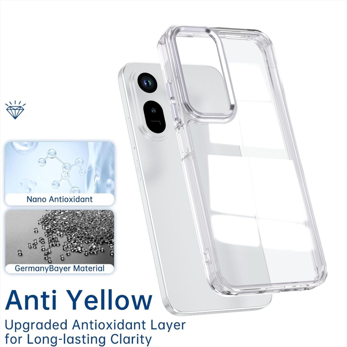 For Redmi A7 Pro 4G / 5G Shine High Transparency Acrylic Phone Case - White - EDA006219605B