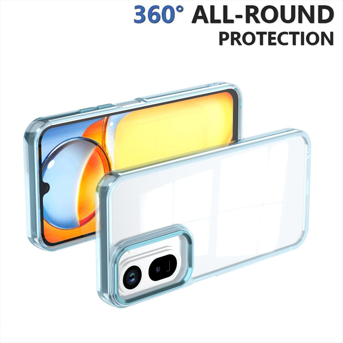 For Redmi A7 Pro 4G / 5G Shine High Transparency Acrylic Phone Case - Blue - EDA006219605C