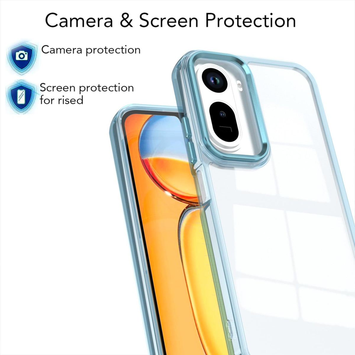 For Redmi A7 Pro 4G / 5G Shine High Transparency Acrylic Phone Case - Blue - EDA006219605C