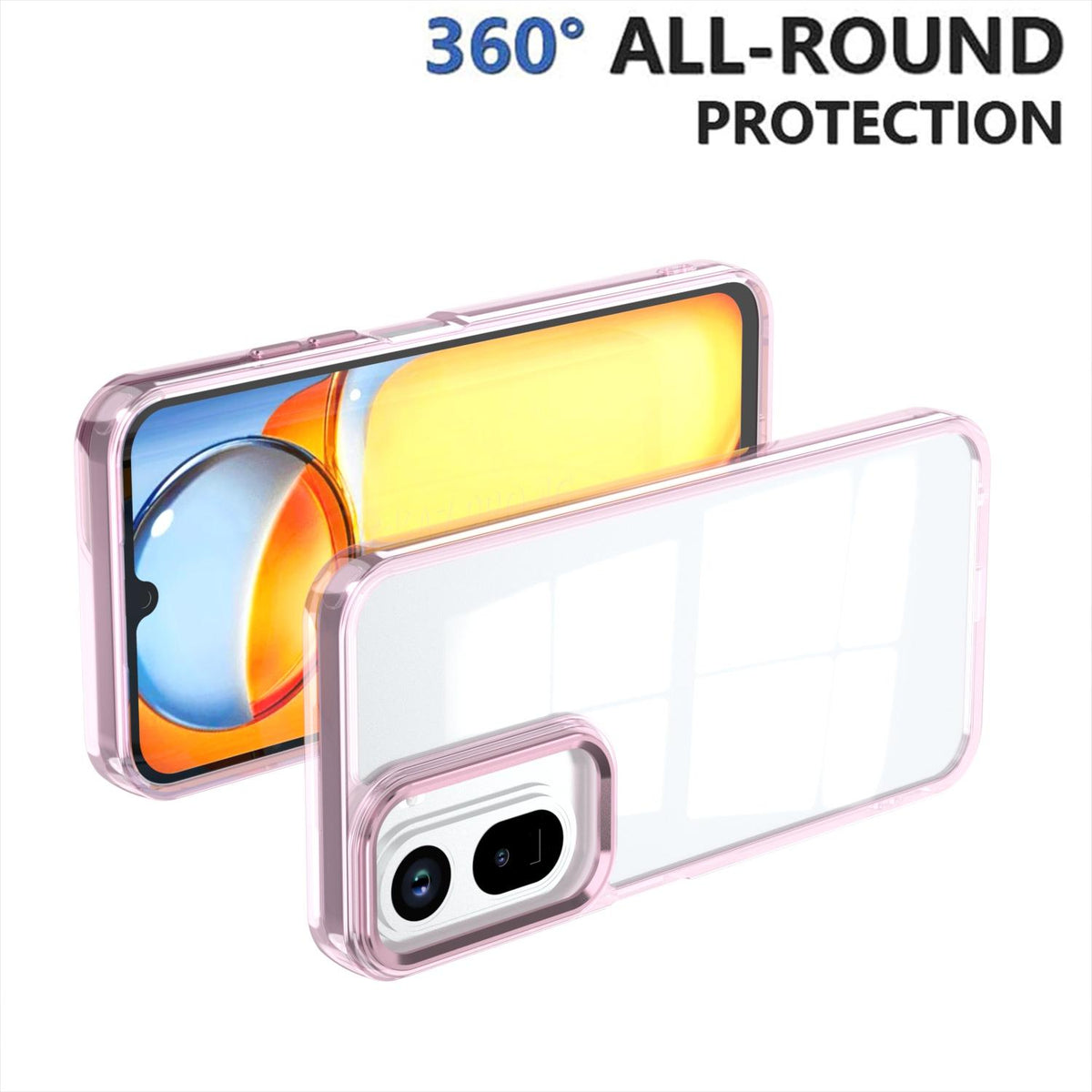 For Redmi A7 Pro 4G / 5G Shine High Transparency Acrylic Phone Case - Pink - EDA006219605D