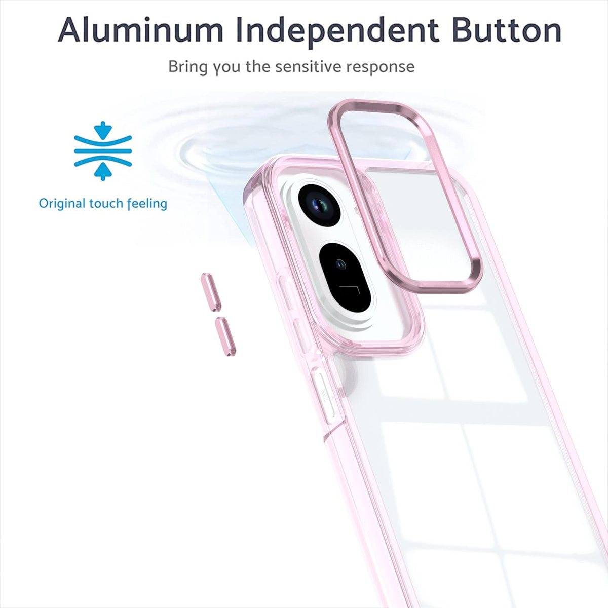 For Redmi A7 Pro 4G / 5G Shine High Transparency Acrylic Phone Case - Pink - EDA006219605D