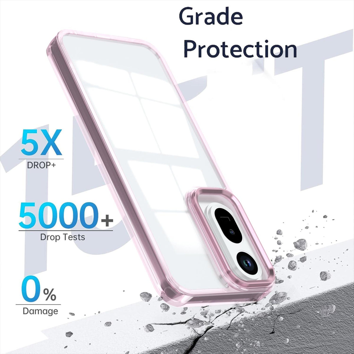 For Redmi A7 Pro 4G / 5G Shine High Transparency Acrylic Phone Case - Pink - EDA006219605D