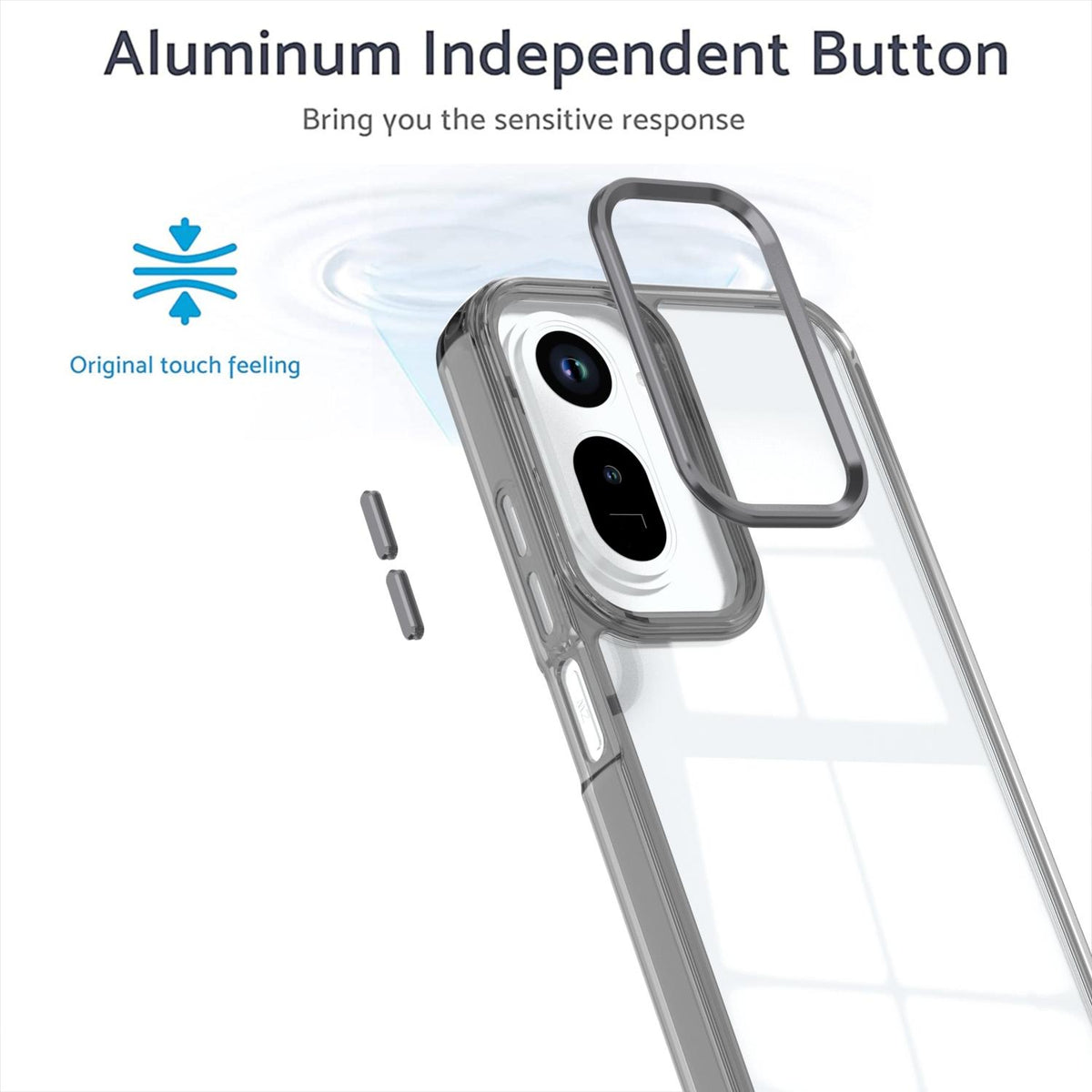 For Redmi A7 Pro 4G / 5G Shine High Transparency Acrylic Phone Case - Black - EDA006219605E