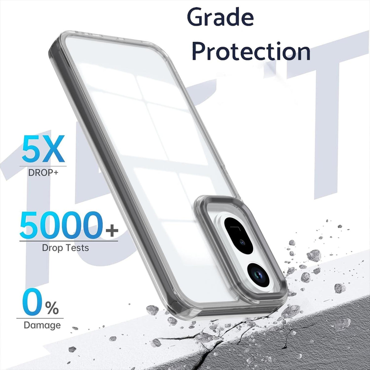 For Redmi A7 Pro 4G / 5G Shine High Transparency Acrylic Phone Case - Black - EDA006219605E