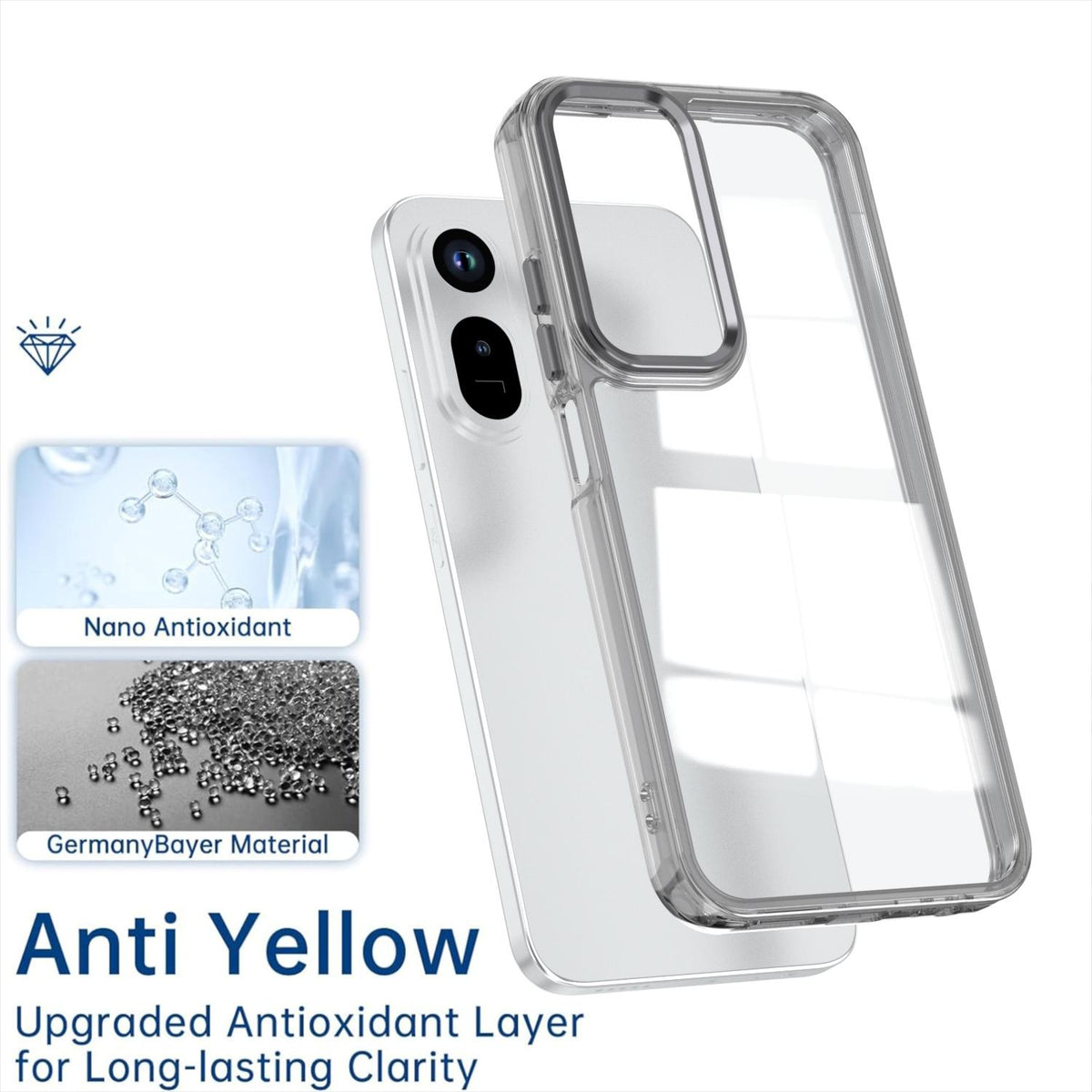 For Redmi A7 Pro 4G / 5G Shine High Transparency Acrylic Phone Case - Black - EDA006219605E