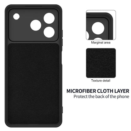 For ZTE Blade A76 4G Solid Color Liquid Silicone Dropproof Full Coverage Phone Case - Black - EDA006291817A