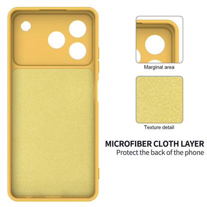 For ZTE Blade A76 4G Solid Color Liquid Silicone Dropproof Full Coverage Phone Case - Yellow - EDA006291817B
