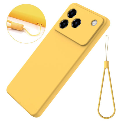 For ZTE Blade A76 4G Solid Color Liquid Silicone Dropproof Full Coverage Phone Case - Yellow - EDA006291817B