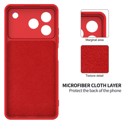 For ZTE Blade A76 4G Solid Color Liquid Silicone Dropproof Full Coverage Phone Case - Red - EDA006291817C