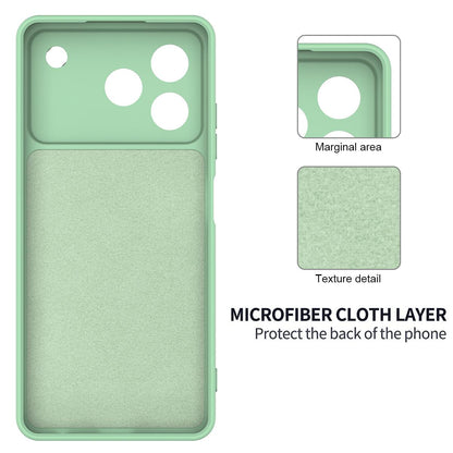 For ZTE Blade A76 4G Solid Color Liquid Silicone Dropproof Full Coverage Phone Case - Green - EDA006291817D