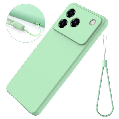 For ZTE Blade A76 4G Solid Color Liquid Silicone Dropproof Full Coverage Phone Case - Green - EDA006291817D