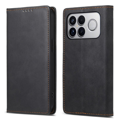 For Redmi K90 Pro Max / Poco F8 Ultra 5G Business Solid Color Magnetic RFID Leather Phone Case(Black)