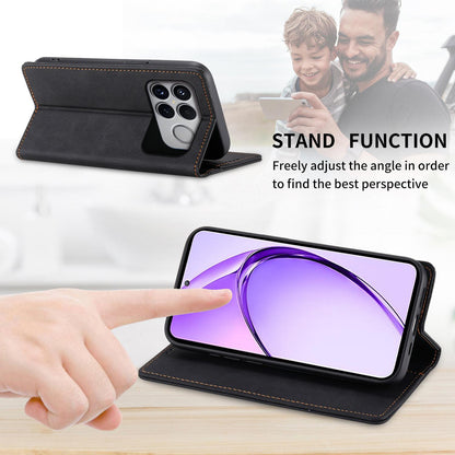 For Redmi K90 Pro Max / Poco F8 Ultra 5G Business Solid Color Magnetic RFID Leather Phone Case(Black)