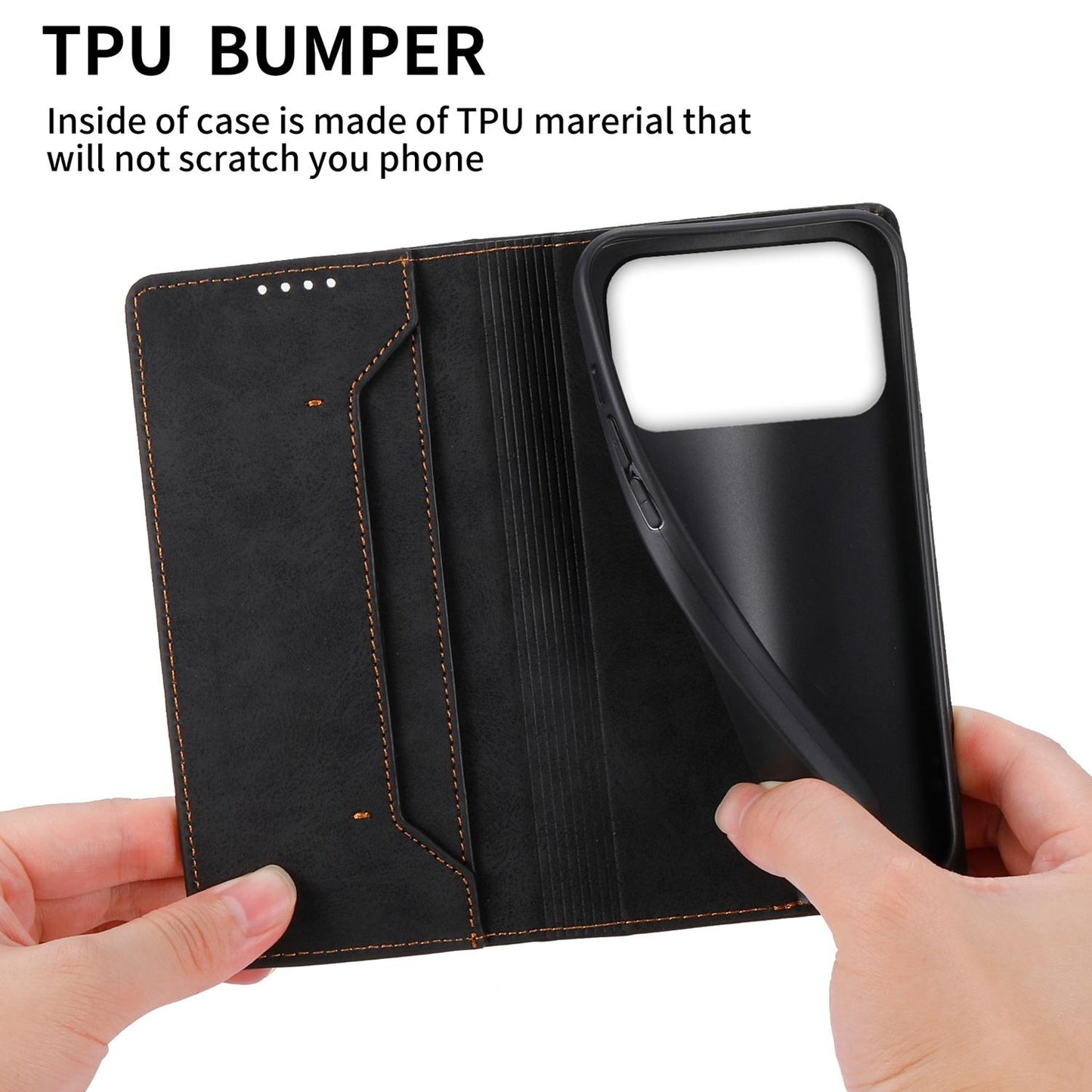 For Redmi K90 Pro Max / Poco F8 Ultra 5G Business Solid Color Magnetic RFID Leather Phone Case(Black)
