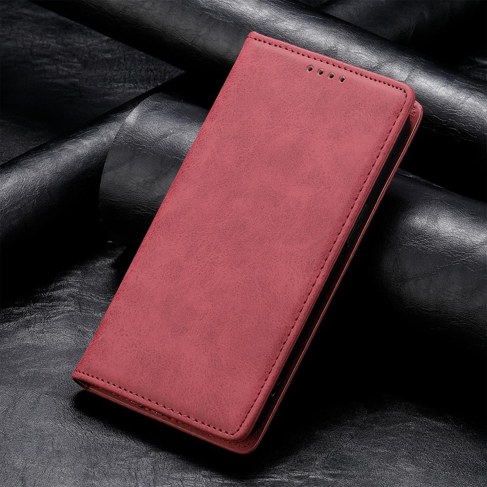 For Redmi K90 Pro Max / Poco F8 Ultra 5G Business Solid Color Magnetic RFID Leather Phone Case(Red)