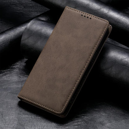 For Redmi K90 Pro Max / Poco F8 Ultra 5G Business Solid Color Magnetic RFID Leather Phone Case(Brown)
