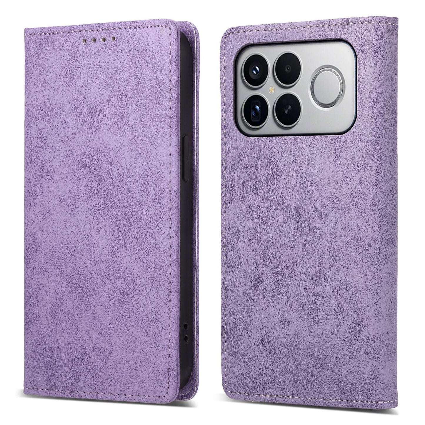 For Redmi K90 Pro Max / Poco F8 Ultra 5G Business Solid Color Magnetic RFID Leather Phone Case(Purple)